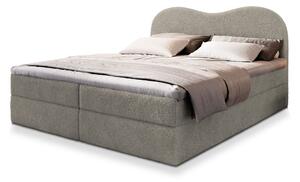 Manželská boxspring posteľ s úložným priestorom Fluvia N 180x200 - svetlosivá