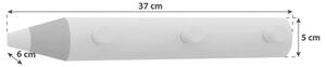 Vešiak V Tvare Ceruzky Š: 37cm, Ružový