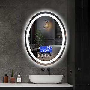 IREDA Kúpeľňové zrkadlo s osvetlením, 80x60cm, reproduktor