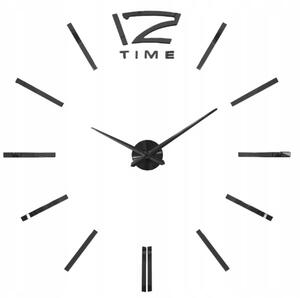 Gordon Dizajnové 3D nalepovacie hodiny 130 cm, čierna
