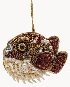 Ručne vyrobená vianočná ozdoba Pufferfish
