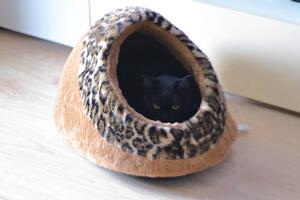 Plyšová kukaňa - LEO soft hnedá/leopard 35 x 26 x 41 cm, Trixie, Výber Kupujem pre útulkáčov
