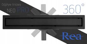 REA - Lineárny odtokový žľab Neo Pro 2v1, 90 - čierna