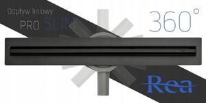 REA - Lineárny odtokový žľab Neo Slim Pro 60 - čierna