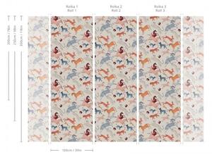 WALLCOLORS Oriental Animals Beige wallpaper - tapeta