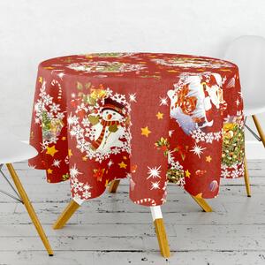 Obrus ​​PVC okrúhly FL-1188-03 – Vianočný motív (rôzne veľkosti)