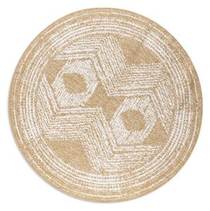ELLE Decoration koberce Kusový koberec Gemini 106032 Ochre kruh z kolekcie Elle – na von aj na doma - 140x140 (priemer) kruh cm