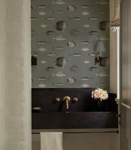 WALLCOLORS Under the Sea Vintage Green wallpaper - tapeta
