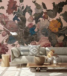 WALLCOLORS Dragonfly Garden Pink Wallpaper - tapeta