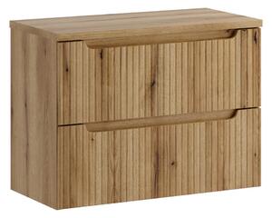 Comad Závesná skrinka pod umývadlo Nova s doskou 80 cm dub coast evoke