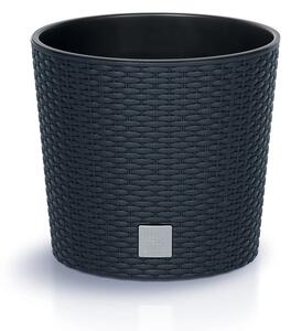 Prosperplast Kvetináč Rato Knitted tmavosivý, variant 25 cm