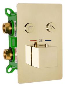Rea - Podomietková sprchová súprava s termostatom Davis - zlatá