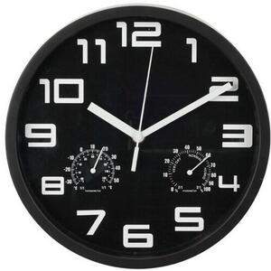 Nástenné hodiny Bristol, 24 x 4 cm, čierna