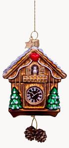 Ručne fúkaná vianočná ozdoba Cuckoo Clock