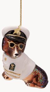Ručne fúkaná vianočná ozdoba Captain Dog