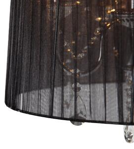 Luster chrómový s čiernym 50 cm 5 svetiel - Ann-Kathrin