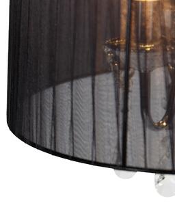 Luster chrómový s čiernym 80 cm 6 svetiel - Ann-Kathrin