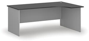 Kancelársky rohový pracovný stôl PRIMO GRAY, 1800 x 1200 mm, pravý, sivá/grafit