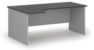 Kancelársky rohový pracovný stôl PRIMO GRAY, 1800 x 1200 mm, ľavý, sivá/grafit