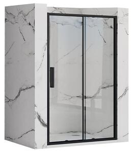 Rea - Sprchové dvere Rapid Slide - čierna/transparentná - 130x195 cm L/P