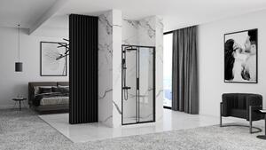 Rea - Sprchové dvere Rapid Slide - čierna/transparentná - 110x195 cm L/P