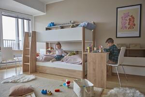 Detská izba s poschodovou posteľou a písacími stolmi Shelter