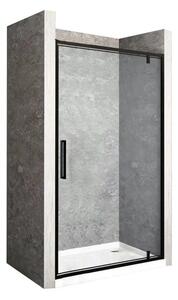 Rea - Sprchové dvere Rapid Swing - čierna/transparentná - 100x195 cm L/P