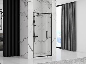 Rea - Sprchové dvere Rapid Swing - čierna/transparentná - 100x195 cm L/P