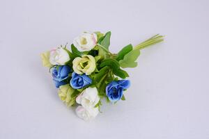 Umelé kvety RUŽIČKY MINI modrobiele