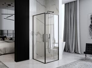 Rea - Sprchovací kút Abra - čierna/transparentná - 90x90 cm - L/P