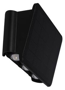 LED Solárne nástenné svietidlo ALF LED/4W/1300 mAh 3000K IP54 čierna