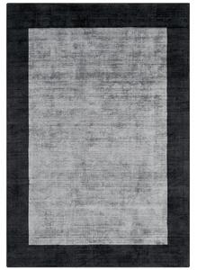 ASIATIC LONDON Blade Border Charcoal Silver - koberec