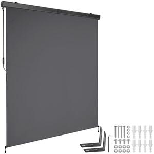 Zvislá markíza Eloise s 2 nástennými držiakmi - 160 x 250 cm, čierna