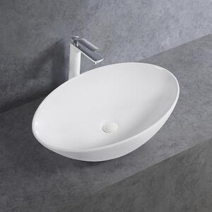 CERANO - Keramické umývadlo na dosku Ezro - biela lesklá - 56x38,5 cm