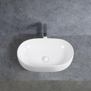 CERANO - Keramické umývadlo na dosku Deno - biela lesklá - 48x35 cm