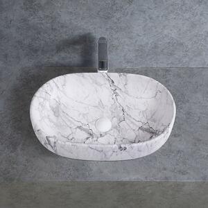 CERANO - Keramické umývadlo na dosku Deno - mramor - 59x41 cm