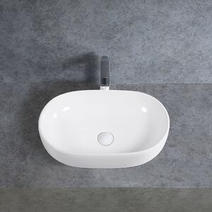 CERANO - Keramické umývadlo na dosku Deno - biela lesklá - 59x41 cm