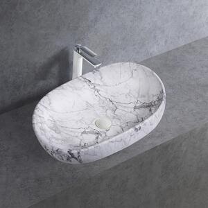 CERANO - Keramické umývadlo na dosku Deno - mramor - 59x41 cm