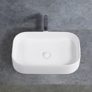 CERANO - Keramické umývadlo na dosku Matteo - biela lesklá - 50x38 cm