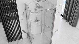 Rea - Sprchovací kút Punto - chróm/transparentný - 80x100 cm - L/P