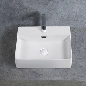 CERANO - Keramické umývadlo na dosku Peno - biela lesklá - 50x42 cm