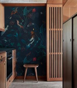 WALLCOLORS Teal Blue Garden wallpaper - tapeta