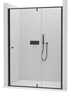 Cerano Santini, krídlové sprchové dvere 100x195 cm, 6mm číre sklo, čierny profil, CER-CER-428689
