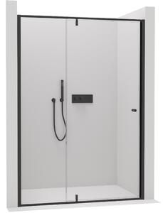 Cerano Santini, krídlové sprchové dvere 110x195 cm, 6mm číre sklo, čierny profil, CER-CER-428758