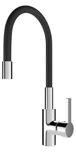 Tuana Giorgia, drezová stojanková batéria s flexibilným ramenom, čierna matná-chrómová, CER-TU-428383