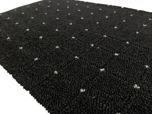 Vopi koberce AKCIA: 25x90 cm Metrážny koberec Udinese antracitový - Rozmer na mieru s obšitím cm