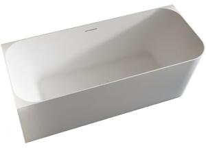 CERANO - Voľne stojaca akrylátová vaňa Brilante, ľavá - biela lesklá - 170x75 cm