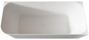 CERANO - Voľne stojaca akrylátová vaňa Brilante, pravá - biela lesklá - 170x75 cm