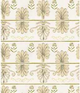 MINDTHEGAP Mykonos Villa Motif Taupe - tapeta