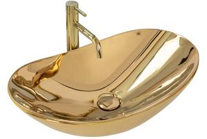 Rea - Umývadlo na dosku Royal - zlatá - 60,5x36 cm
